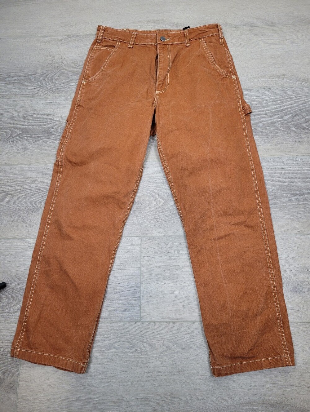 Zara Men Relaxed Fit Carpenter Pant Orange Size: 31